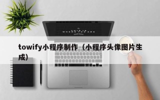 邹平towify小程序制作（小程序头像图片生成）